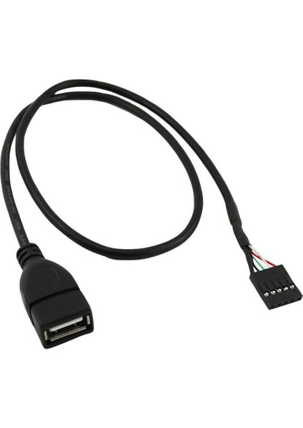 1x USB 2.0 A Dişi Dupont 5 Pin Dişi Jack Başlık Anakart Bağlantı Kablosu 50CM/1.5FT (Yurt Dışından)