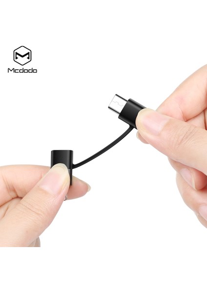 Mcdodo 2 In 1 USB Tip-C + Yıldırım Hızlı Şarj Kablosu iPhone 12 11 Pro Xs Max Xr x 8 Samsung Huawei Mobil Hızlı Şarj Cihazı (Yurt Dışından)
