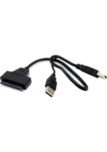 2 Bağlantı Noktası Siyah USB 2.0 - Sata 22 Pin 7+15 Pin Adaptör Kablosu, 2.5 Için (Yurt Dışından) fırsatları