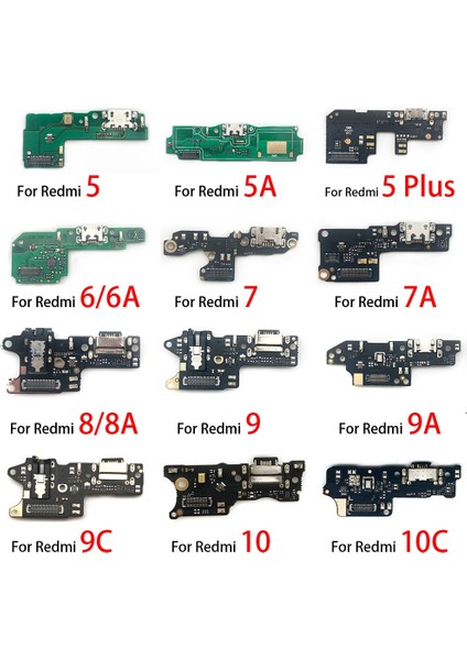 USB Şarj Portu Mikro Yuva Konnektörü Kurulu Flex Kablo Xiaomi Redmi Için 4A 4x 4 5 5A 6 6A 7 7A 8 8A 9 9A 9c 9T10 10C Pro (Yurt Dışından)