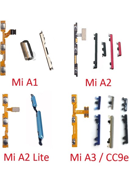 Güç Ses Düğmesi Flex Kablo Xiaomi Mi A1 A2 Lite A3 CC9E Orijinal Telefon Yeni Konut Çerçeve Kapalı Yan Anahtar Parçaları (Yurt Dışından) fırsatları