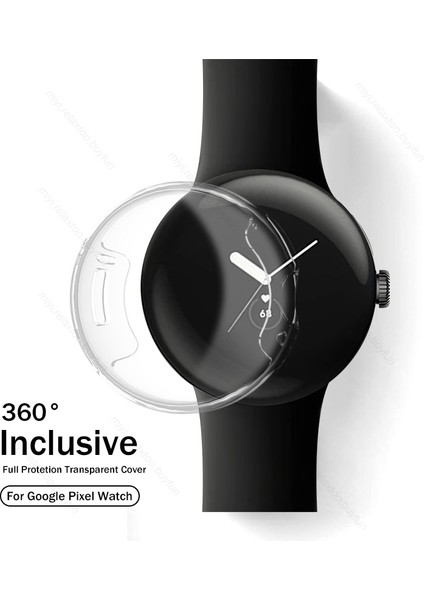 360° Tam Kapsama Ekran Koruyucu Kapak Google Piksel Watch Band Şeffaf Yumuşak Silikon Darbeye Dayanıklı Coque Pixelwatch Aksesuarla (Yurt Dışından)