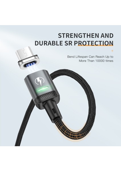 Kuulaa Cep Telefonu Şarj Kablosu Kablosu USB C Tipi Tel Mikro Manyetik USB Şarj Kabloları iPhone 14 13 Samsung Huawei Xiaomi Için (Yurt Dışından) fırsatları