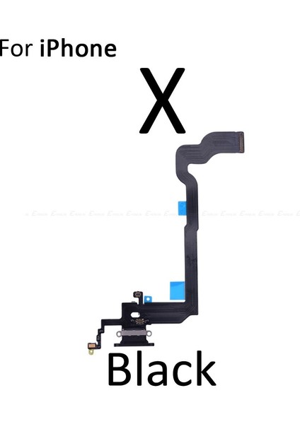 USB Şarj Aleti Fişi Şarj Portu Yuva Konnektörü Flex Kablo iPhone Xr x Xs Max Se 2020 2022 Se2 Mikrofon ile Mikrofon Flex Kablo (Yurt Dışından)