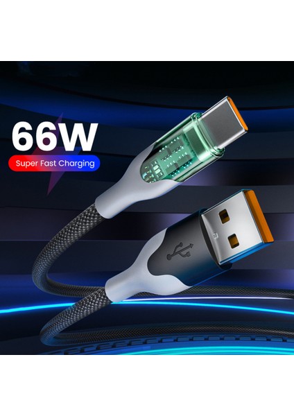 6A USB C Tipi Kablo Huawei Onur Için 100W/66W Hızlı Şarj Şarj Cihazı USB C Veri Kablosu Kablosu Xiaomi Poco Oneplus Samsung 1/1.5m (Yurt Dışından)