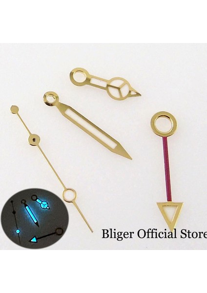 Blıger Mavi Parlak Altın Kenar Kırmızı Gmt Izle El Fit NH34 NH34A Mıngzhu 3804 Otomatik Hareket Erkek Izle (Yurt Dışından)