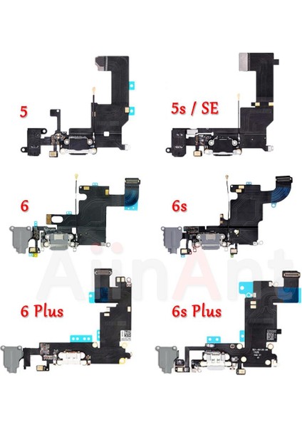 Orijinal Alt USB Bağlantı Noktası Şarj Cihazı Kurulu Yuva Konnektörü Şarj Flex Kablo iPhone 5 S 5 Se 6 6 S 7 Artı Telefon Parçaları (Yurt Dışından)