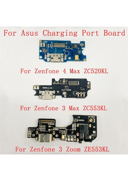 USB Şarj Portu Konnektörü Flex Kablo Asus Zenfone 4 Max Için ZC520KL Zenfone 3 Max ZC553KL Zenfone 3 Zoom ZE553KL (Yurt Dışından)
