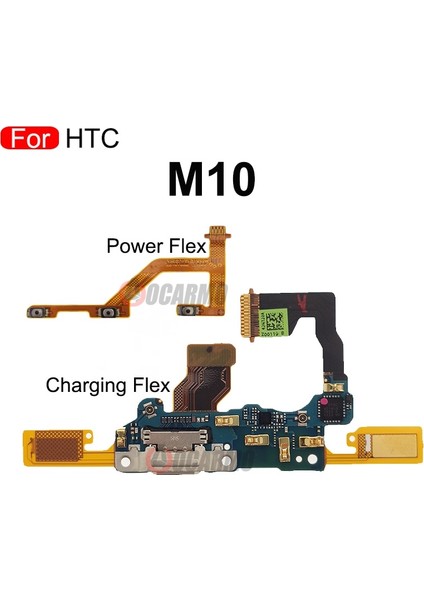 Htc 10 Için M10 M10 Evo USB Hızlı Şarj Standı Bağlantı Noktası Mikrofon ve Güç Düğmesi Flex Kablo Onarım Yedek Parçalar (Yurt Dışından)