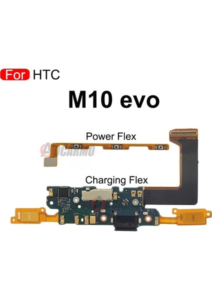 Htc 10 Için M10 M10 Evo USB Hızlı Şarj Standı Bağlantı Noktası Mikrofon ve Güç Düğmesi Flex Kablo Onarım Yedek Parçalar (Yurt Dışından)