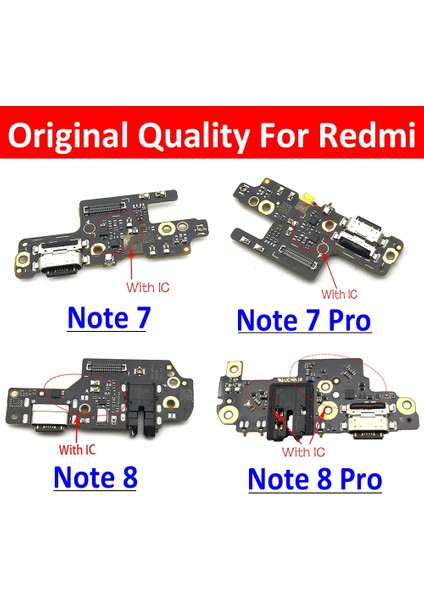 USB Şarj Portu Kurulu Flex Kablo Konektörü Parçası Xiaomi Redmi Için Not 8t 9s 8 7 9 Pro Mikrofon Mikrofon Modülü (Yurt Dışından)