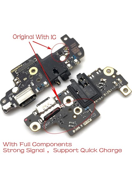 USB Şarj Portu Kurulu Flex Kablo Konektörü Parçası Xiaomi Redmi Için Not 8t 9s 8 7 9 Pro Mikrofon Mikrofon Modülü (Yurt Dışından)