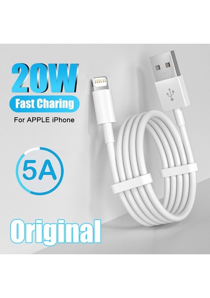 Orijinal USB Kablosu iPhone 14 13 12 Pro Max Mini Xr Xs Hızlı Şarj Telefon Tarih Kablosu iPad Şarj Cihazı Tel Kordon Aksesuarları (Yurt Dışından)