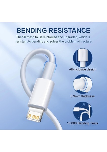 Orijinal USB Kablosu iPhone 14 13 12 Pro Max Mini Xr Xs Hızlı Şarj Telefon Tarih Kablosu iPad Şarj Cihazı Tel Kordon Aksesuarları (Yurt Dışından) fırsatları
