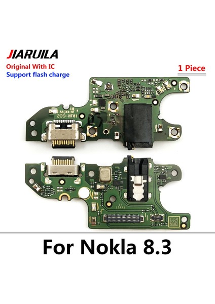 USB Şarj Portu Jakı Yuva Konnektörü Flex Kablo Nokia 8.3 Için Mikrofon Kurulu ile USB Şarj Aleti Bağlantı Noktası Konnektörü Flex (Yurt Dışından)