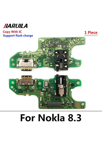 USB Şarj Portu Jakı Yuva Konnektörü Flex Kablo Nokia 8.3 Için Mikrofon Kurulu ile USB Şarj Aleti Bağlantı Noktası Konnektörü Flex (Yurt Dışından)