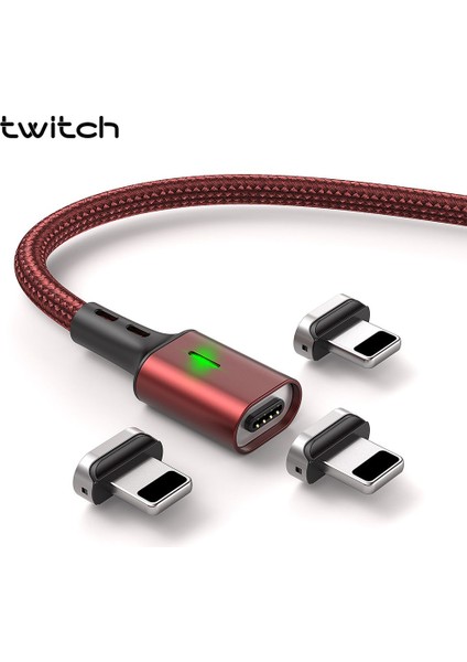 Twitch Manyetik Kablo iPhone 11 7 8 Artı x Xs Max Xr Hızlı Şarj USB Kablosu iPhone 5 5s 6s Artı Manyetik Şarj Kablosu (Yurt Dışından)