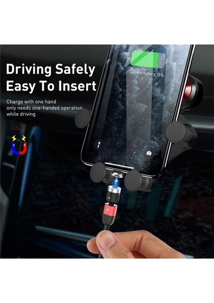 Gtwın Manyetik Mikro USB Kablosu iPhone 12 11 Pro Samsung Xiaomi Hızlı Şarj USB Tipi C Kablo Kordonu Mıknatıslı Şarj Usb-C Tel (Yurt Dışından)