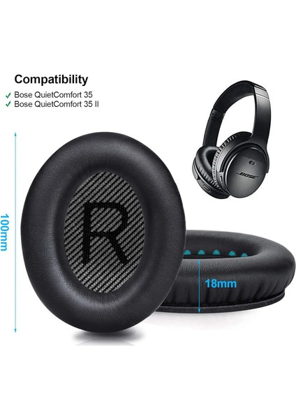 Bose QC35 Iı Quietcomfort 35 QC35 ve 35II  QC25  QC15  Qc2  Ae2  AE2I  AE2W Uyumlu Kulaklık Süngeri Yastığı Pedi