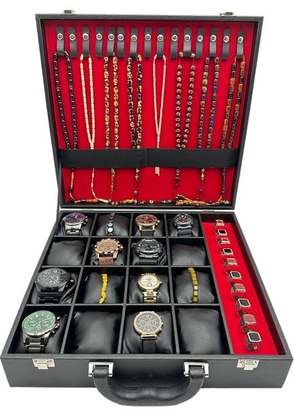 Siyah Kulplu Yüzük Tesbih Saat Çantası fiyatları