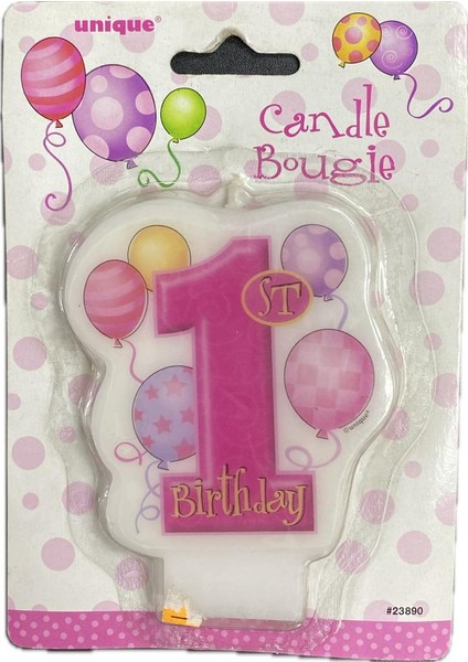 Ilk Doğumgünü Mum Pembe 1.yaş
