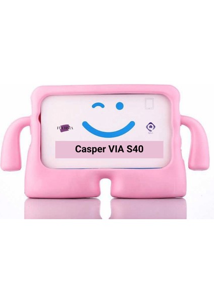 Via S40 10.4 Inç Uyumlu Fuchsia Ibuy Standlı Eğlenceli Çocuk Ruhlu Tablet Kılıfı