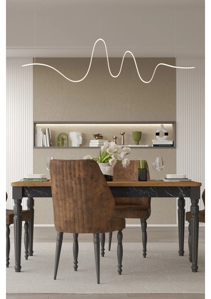 Cross Sabit 160X95 cm 4 Kişilik Salon&mutfak Masa Takımı - Atlantik Çam fiyatları
