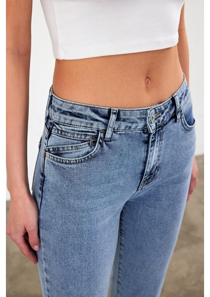 Kadın Mila Sky Blue Boyfriend Jean Pantolon modelleri