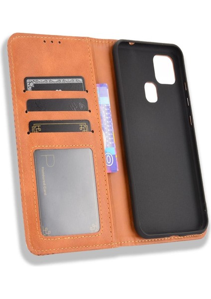 Oukitel C22 Pu Deri Cüzdan Manyetik Kapatma Için Kılıf (Yurt Dışından) indirimleri