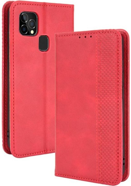 Oukitel C22 Pu Deri Cüzdan Manyetik Kapatma Için Kılıf (Yurt Dışından)