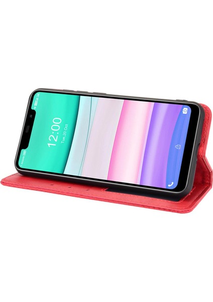 Oukitel C22 Pu Deri Cüzdan Manyetik Kapatma Için Kılıf (Yurt Dışından)