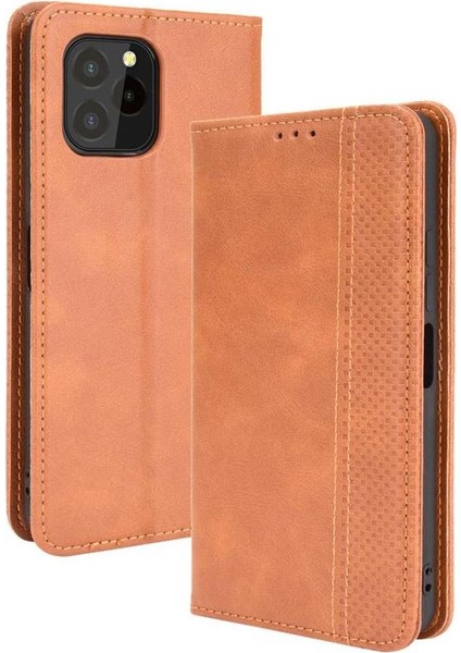 Oukitel C21 Pro Pu Deri Manyetik Kapatma Cüzdan Için Kılıf (Yurt Dışından)