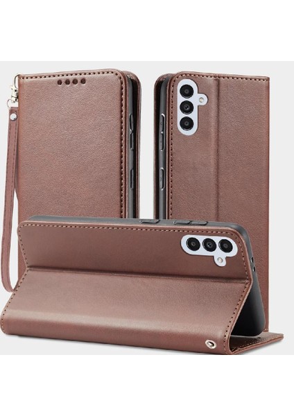 Samsung Galaxy A14 4g/5g Kart Ekleme Deri Folio Flip Case (Yurt Dışından)