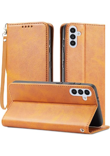 Samsung Galaxy A14 4g/5g Kart Ekleme Deri Folio Flip Case (Yurt Dışından)