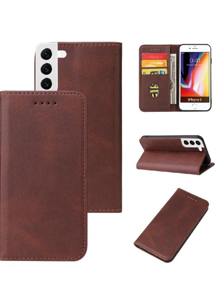 Kart Tutucu Kickstand Tam Koruma ile Samsung Galaxy S22 Için Kılıf (Yurt Dışından)