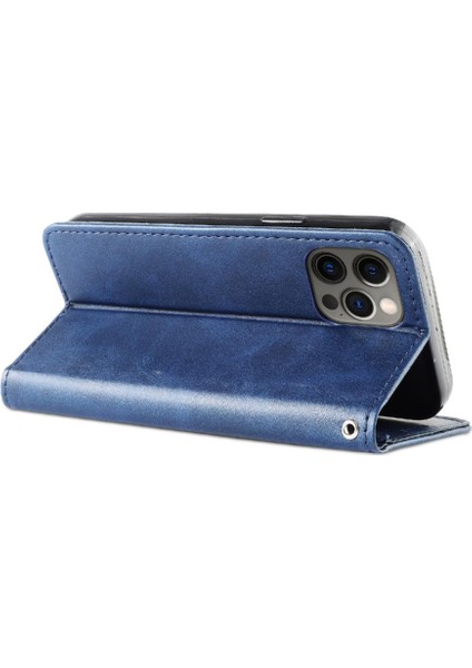 Kart Tutucu Kickstand Deri Folio ile Samsung Galaxy Not 10 Için Kılıf (Yurt Dışından)