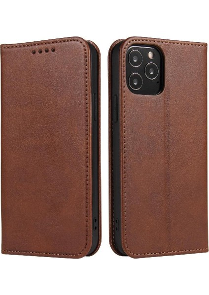 Kart Tutucu Kickstand Manyetik Karbon Kart ile iphone 12 Pro Max Için Kılıf (Yurt Dışından)