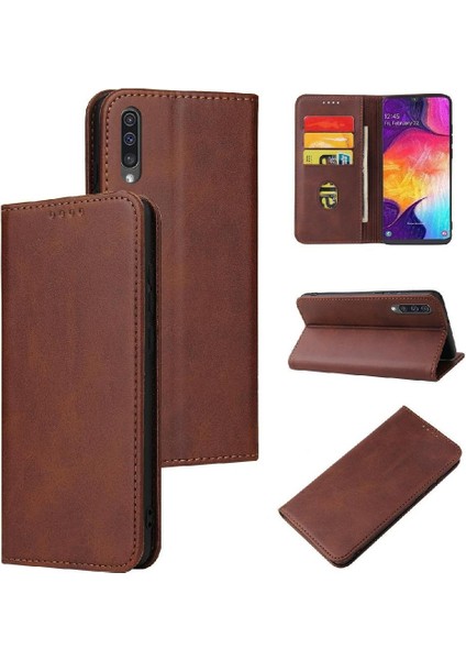 Samsung Galaxy A50/A30S/A50S Deri Folio Flip Case ile Tam (Yurt Dışından)