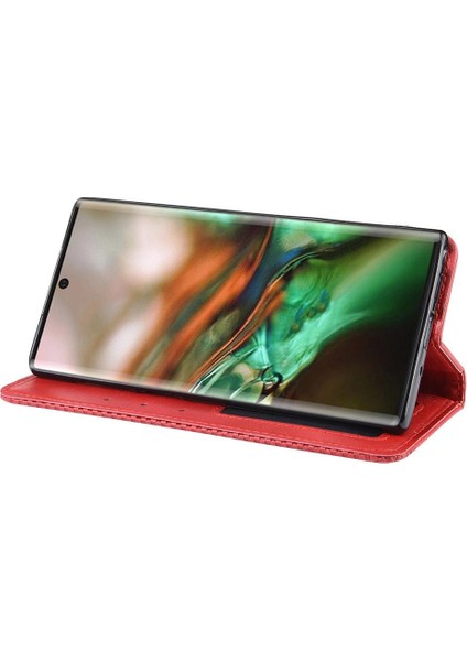 Samsung Galaxy Not 10 Için Kılıf Pu Deri Manyetik Kapatma Cüzdan (Yurt Dışından)