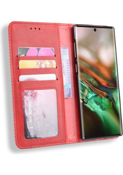 Samsung Galaxy Not 10 Için Kılıf Pu Deri Manyetik Kapatma Cüzdan (Yurt Dışından)
