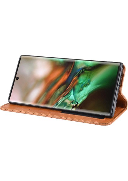 Samsung Galaxy Not 10 Için Kılıf Pu Deri Manyetik Kapatma Cüzdan (Yurt Dışından)