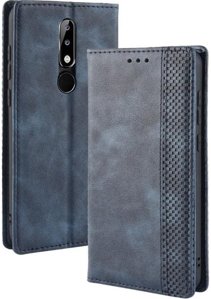 Nokia 5.1 Artı Cüzdan Manyetik Kapatma Pu Deri Için Kılıf (Yurt Dışından)