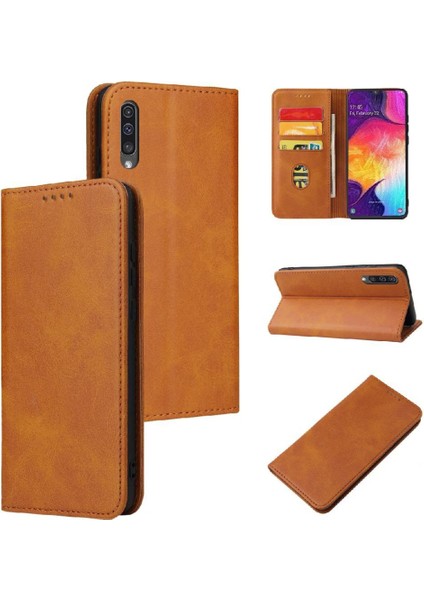 Kart Sahibinin ile Samsung Galaxy A40 Deri Folio Flip Case Için Kılıf (Yurt Dışından)