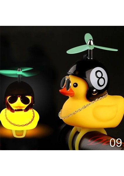 Aydınlık Hava Vidası 09 Stili Luminousnormal Airscrew Kask Ayakta Ördek Kırık Rüzgar Küçük Sarı Ördek Bisiklet Motor Sürme Bisiklet Işıkları Bisiklet Aksesuarları (Yurt Dışından)