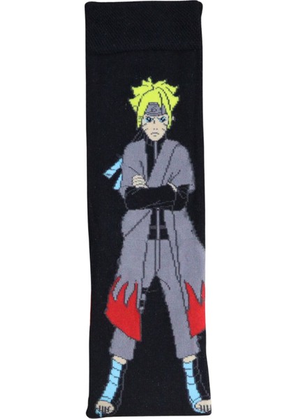 Baruto Anime Desenli Renkli Çorap
