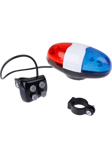 1x Bisiklet Çan 6 LED 4 Ton Bisiklet Korna Bisiklet Çağrı LED Bisiklet Polis Işığı Elektronik Yüksek Sesle Siren Çocuk Aksesuarları Bisiklet Scooter Mtb (Yurt Dışından) fiyatları