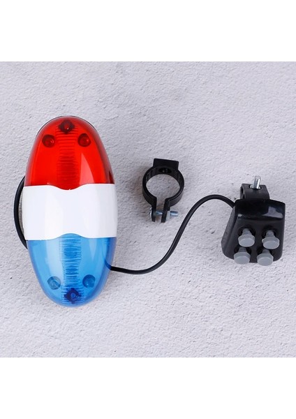 1x Bisiklet Çan 6 LED 4 Ton Bisiklet Korna Bisiklet Çağrı LED Bisiklet Polis Işığı Elektronik Yüksek Sesle Siren Çocuk Aksesuarları Bisiklet Scooter Mtb (Yurt Dışından) modelleri