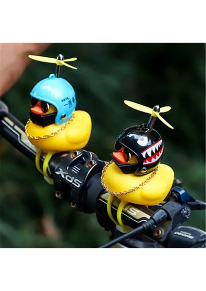 Kırmızı Alev Işıkları Stili Bisiklet Işıkları Korna Alışveriş Merkezi Sarı Bisiklet Ördeği Bisiklet Zili Aydınlıknormal Airscrew Kask Ördek Ducky Dicycle Rüzgar Motoru Sürme (Yurt Dışından) modelleri