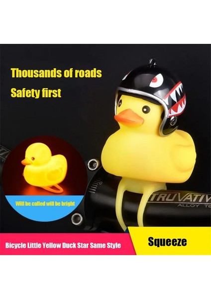 Kırmızı Alev Işıkları Stili Bisiklet Işıkları Korna Alışveriş Merkezi Sarı Bisiklet Ördeği Bisiklet Zili Aydınlıknormal Airscrew Kask Ördek Ducky Dicycle Rüzgar Motoru Sürme (Yurt Dışından) fırsatları