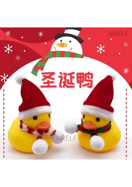 Kırmızı Eşarp Tarzı Araba Sarı Ördek Kask Arabada Küçük Sarı Ördek Eşarplı Noel Yol Bisikleti Motor Sürme Aksesuarları Noel Dekorasyon Hediye (Yurt Dışından) indirimleri